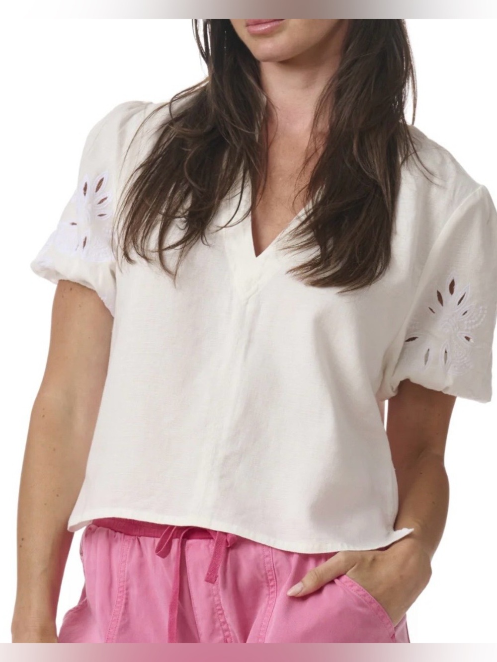 SPLENDID Cayden Embroidered Blouse